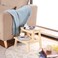 HOUCHICS Wooden Step Stool for Adults Kids Solid Wood Bed Step Stool MultiPurpose 2Step Stool for Kitchen Bed Bathroom with 260lb Load Capacity