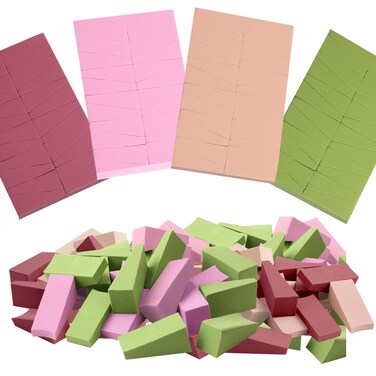 WSYUB Makeup Wedges 96Pcs Makeup Blenders Sponges Soft Sponge Cosmetic Puff Small Wedge Shape Latex Free Foam Sponges Powder Puff