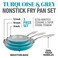 GOTHAM STEEL Ocean Cookware 3 Piece Set Aqua Blue