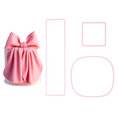 KALAIEN Bow Cookie Cutter Cut Bowknot Plastic Cutter Sets for Cake Cupcake Toppers Decoration