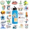 50Pcs Surf Stickers for Water Bottles Surfing Laptop Stickers for Teens GirlsBoys Beach Waterproof Vinyl Stickers