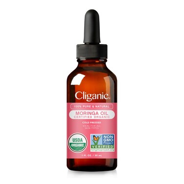 Cliganic Organic Moringa Oil 100 Pure  For Face  Hair  Natural Cold Pressed