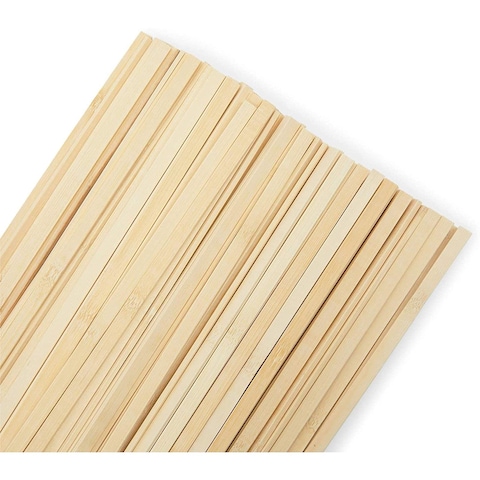 Natural Bamboo Sticks for Arts and Crafts Flexible Wood 155 in 100 Pack
