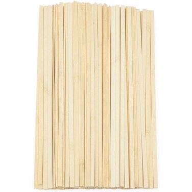 Natural Bamboo Sticks for Arts and Crafts Flexible Wood 155 in 100 Pack
