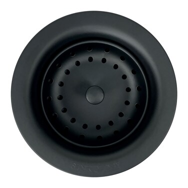 SinkSense 35 Basket Strainer Drain with Post Style Basket Matte Black