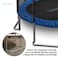 SereneLife 81012 FT Outdoor Recreational Backyard Stable Strong Heavy Duty Trampoline with Safety Enclosure Net AntiRust Coating Kids and Adults Spring Cover Padding