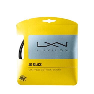 Luxilon 4G Black 125 Tennis String  Set Black