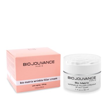 BIO JOUVANCE PARIS  Bio Matrix Wrinkle Filler Cream 1oz  30ml  Lifting  Hydrating  Promote a Plumping Effect  AntiAging  Daily Facial Skin Care Treatment Regimen  Made in France