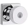 Kwikset 740PSKSQT26S Pismo Knob with Square Rose Entry Lock SmartKey with 6AL Latch and RCS Strike Bright Chrome Finish
