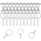 Roctee 195 Piece Keychain Hardware sets includes 65 pcs O Key Rings with Open Jump Ring 65 pcs Metal Lobster Claw Clasp 65 pcs Key Chain Parts for Craft DIY Accessory