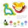 GET FRESH Sandwich Cutters and Sealers for Children  17pcs Stainless Steel Sandwich Sealers and Veggie Cutters for Kids  Dino Mouse Metal Bread Decrusters 5 Vegetable Shapes 10 Animal Food Picks