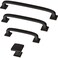 Franklin Brass Lombard 1Pack Cabinet Handles 4 Hole to Hole Matte Black Kitchen Cabinet Pulls Drawer Handles Cabinet Hardware Dresser Drawer Pulls P29613KFBC