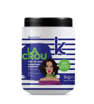 Kanechom  Linha Tendencias  Creme para Pentear Lacrou com Oleo de Coco 1 Kg  Trends Collection  Slay Combing Cream with Coconut Oil Net 3527 Oz