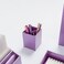BOLDFOX Office Supplies Purple Desk Organizers and Accessories Cute Desktop Organizer Set for Women and Girls