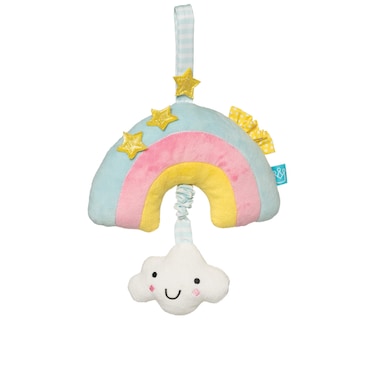 Manhattan Toy Cherry Blossom Days Ice Cream Cone Travel Toy with Rattle Ring Cone Rattle and Textured BPA Free Teether