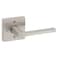 Kwikset Lisbon Interior Privacy Door Handle with Lock Door Lever For Bathroom and Bedroom Satin Nickel Reversible Keyless Push Button Lock Door Lever Featuring Microban