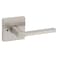 Kwikset Lisbon Interior Privacy Door Handle with Lock Door Lever For Bathroom and Bedroom Satin Nickel Reversible Keyless Push Button Lock Door Lever Featuring Microban