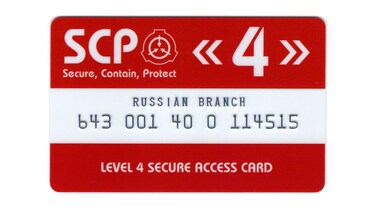 HOKUSHIN SCP Foundation Secure Access Card Level 4 Russian Branch