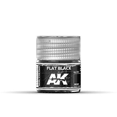 AKInteractive Flat Black 10ml RC001  Model Building Paints and Tools  AKRC001