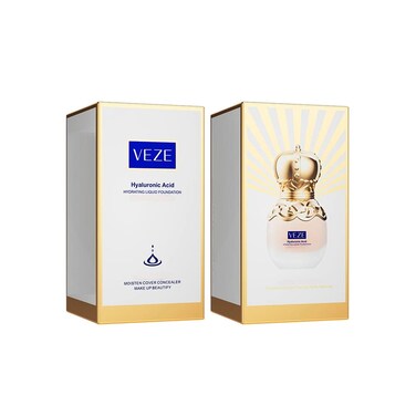 VENZEN Hyaluronic Acid Hydrating Liquid Natural Foundation Makeup Cover Concealer Coverage Moisturizing Skin 30g  101floz