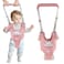 Ocanoiy Baby Walking Harness Handheld Baby Walker Assistant Belt Adjustable Toddler Infant Walker Safety Harnesses Standing Up and Walking Learning Helper with Detachable Crotch for 924 Month Pink