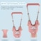 Ocanoiy Baby Walking Harness Handheld Baby Walker Assistant Belt Adjustable Toddler Infant Walker Safety Harnesses Standing Up and Walking Learning Helper with Detachable Crotch for 924 Month Pink
