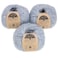 Set of 3 Baby Alpaca Merino Wool Yarn 426 Yards Total Silver Light Blue 4 Worsted