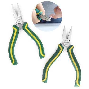 2 Pcs Jewelry Pliers Tool Set 5 Inch Chain Flat Nose Plier for Jewelry Repair Wire Wrapping Crafts Beading Making Crafts Supplies