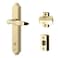 Ideal Security SK1215BB ML Lever Set for Storm and Screen Doors with Keyed Deadbolt 2Posts with TieDown Screw Bright Brass