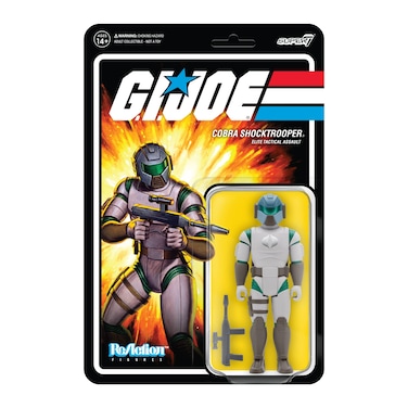 Super7 GI Joe Cobra Shocktrooper Rifle A  375 GI Joe Action Figure with Accessory Classic Cartoon Collectibles and Retro Toys