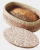 Better World Bio Bread Basket with Terracotta Warmer Bread Basket Bread Basket for Serving NatureInspired Falling Leaves Design Sized 125 w x 85 d x 35 h