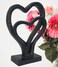 Bellaa 24827 Heart Statues Eternity Double Love Romantic Sculpture 11 Inches Anniversary Valentines Couple Gift for Her Home Decor Modern Art Bond of Marriage