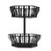 Gourmet Basics by Mikasa Hex 2 Tiered Fruit Basket 125 Inch Black