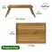 VaeFae Acacia Bed Table Tray Wooden Breakfast Tray with Folding Legs Bed Tray for Eating and Laptop Eating Trays for Bedroom