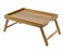 VaeFae Acacia Bed Table Tray Wooden Breakfast Tray with Folding Legs Bed Tray for Eating and Laptop Eating Trays for Bedroom