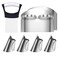 1PCS Onion Holder Slicer 6PCS Finger Guard Set for Cutting Stainless Steel Finger Protector Thumb Guard Peelers for Onion Nuts Kitchen Tool Avoid Hurting When Slicing and Chopping