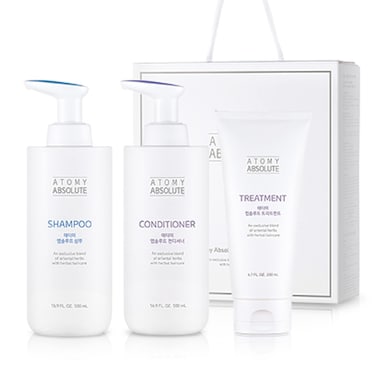 Atomy Absolute Hair Care Set 3pcs  Shampoo Conditioner and Hair Pack