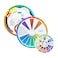 Mcbazel 3 Pieces Color Mixing Guides Wheel Paint Mixing Learning Guide Art Class Teaching Tool for Makeup Blending Board Chart Mix Colours 3 Sizes