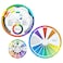 Mcbazel 3 Pieces Color Mixing Guides Wheel Paint Mixing Learning Guide Art Class Teaching Tool for Makeup Blending Board Chart Mix Colours 3 Sizes