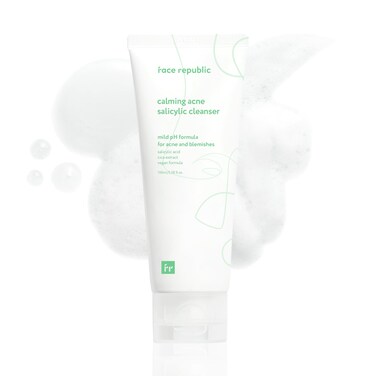 Face Republic Calming Acne Salicylic Cleanser 100mL  Vegan Certified  Acne Care  Low pH  Calming  Clarifying  Korean Skincare