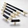 Westablize 24 Pack 5 Inch 128 mm Bar Cabinet Pulls Gold and Black Knurled Handles for Brushed Gold Drawer Pulls Cupboard Aluminum Handles