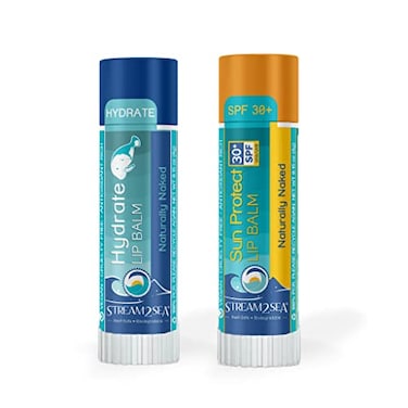 STREAM 2 SEA Naturally Naked Lip Balm Set Reef Safe SPF 30 Unscented Hydrating Lip Care Moisturizing Lip Balm  Sun Protect Outdoor Lip Balm For Beach and Sports Paraben Free Natural Lip Care