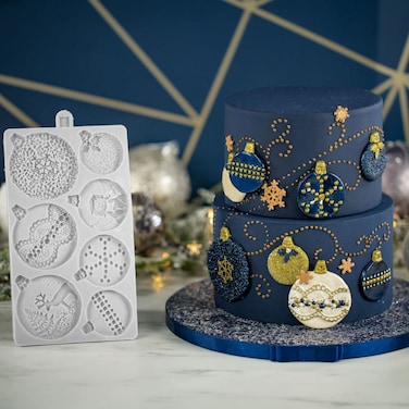 ZHUOJIE Christmas Baubles Snowball Silicone Mold Fondant Cake Decorating Mould Sugarcraft Chocolate Baking Tool For Cakes Gumpaste Form