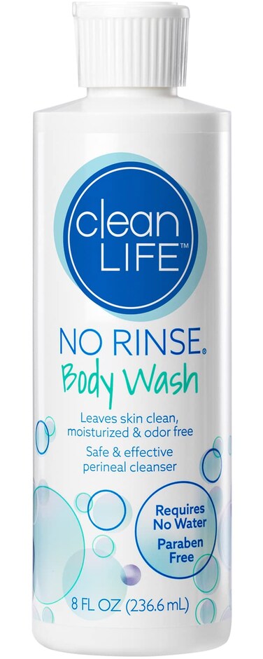 NoRinse Body Wash 8 fl oz  Leaves Skin Clean Moisturized and OdorFree RinseFree Formula
