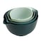 BoxedHome Green Ombre Nesting Plastic Mixing Bowl Set With Pour Spout Microwave and Dishwasher Safe BPA free NonSlip Base Set of 4 Size 17 25 35 and 45qt Great for Prepping Baking Cooking
