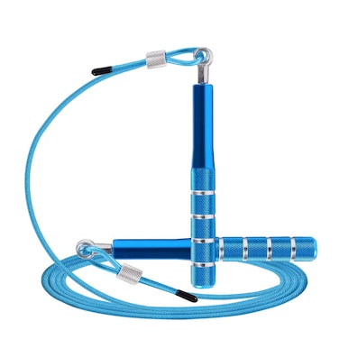 Jump Rope Wastou Speed Jumping Rope for Training Fitness Exercise Adjustable Adults Workout Skipping Rope for Men Women Kids Girls Blue