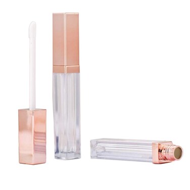 NATUWORLD 6PCS 5ml017oz Empty Lip Gloss Tubes Containers with Brush Applicator and Rose Gold Lid Lip Balm Bottle Pipe Containers for DIY Lipstick Samples Lip Oil