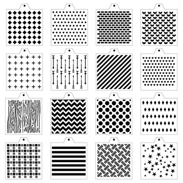 16 Pcs 55x55in Cookie Stencil Baking Stencils for Royal Icing Cookies Airbrush Cookies Sugar Cookie StencilsCraft Painting Stencil Stencil Genie Stencils Essential