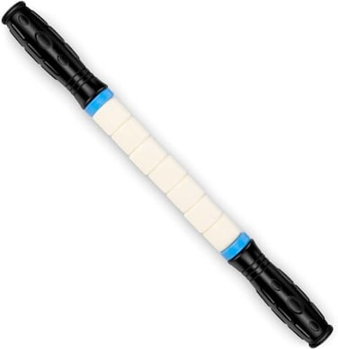 iGreely Premium Muscle Roller The Ultimate Massage Roller Stick 17 Inches Recommended by Physical Therapists Promotes Recovery Fast Relief for Cramps Soreness Tight MusclesWhite
