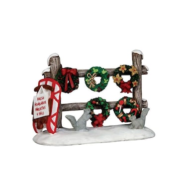 Lemax Christmas Village Christmas Wreaths 4 Sale  54942
